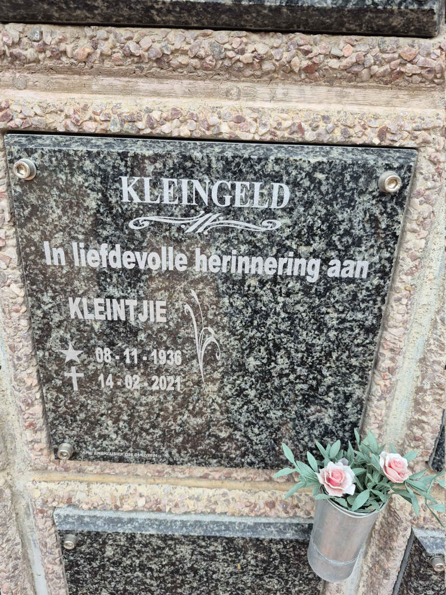 KLEINGELD Kleintjie 1936-2021