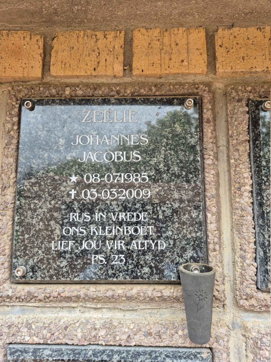 ZEELIE Johannes Jacobus 1985-2009