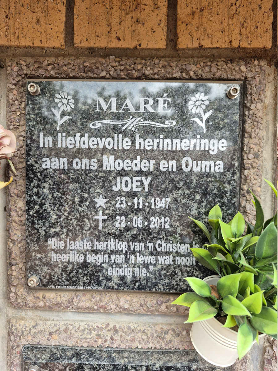 MARE Joey 1947-2012