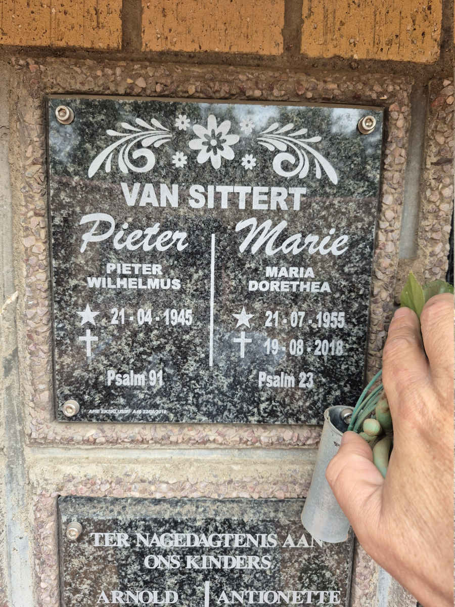 SITTERT Pieter Wilhelmus, van 1945- & Maria Dorethea 1955-2018