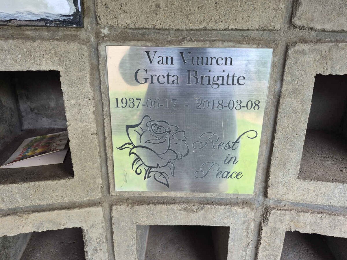 VUUREN Greta Brigitte, van 1937-2018