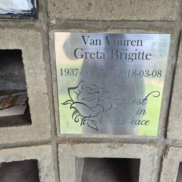 VUUREN Greta Brigitte, van 1937-2018