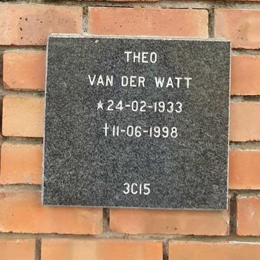 WATT Theo, van der 1933-1998