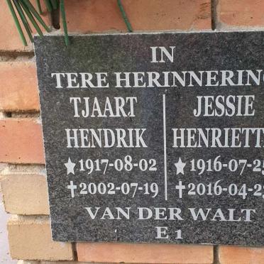 WALT Tjaart Hendrik, van der 1917-2002 :: WALT Jessie Henrietta, van der 1916-2016