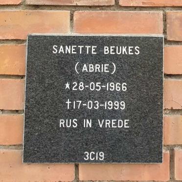 BEUKES Sanette 1966-1999