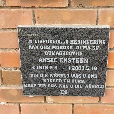 EKSTEEN Ansie 1915-2003