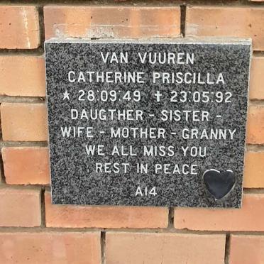 VUUREN Catherine Priscilla, van 1949-1992