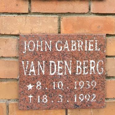 BERG John Gabriel, van den 1939-1992