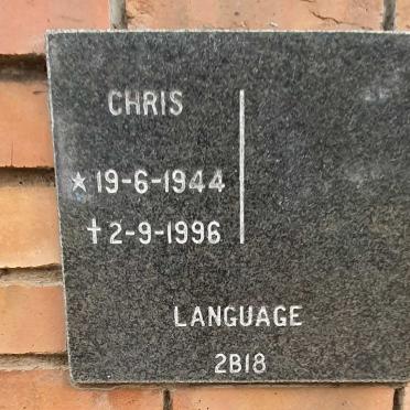 LANGUAGE Chris 1944-1996