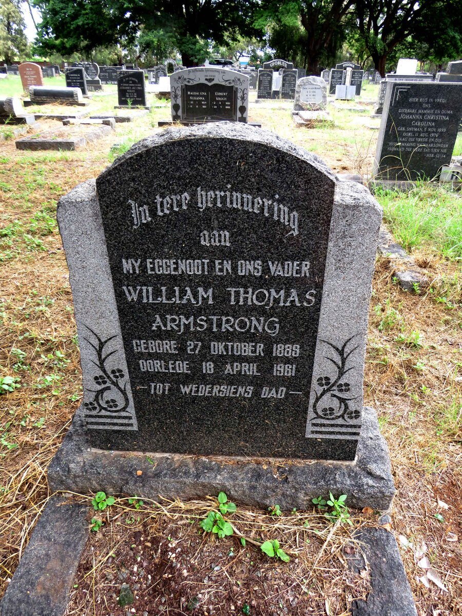 ARMSTRONG William Thomas 1889-1981