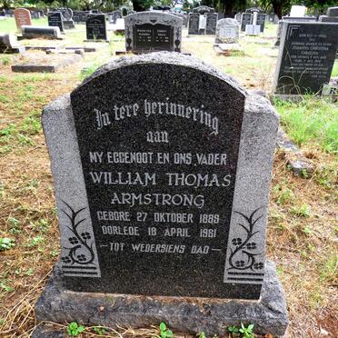 ARMSTRONG William Thomas 1889-1981