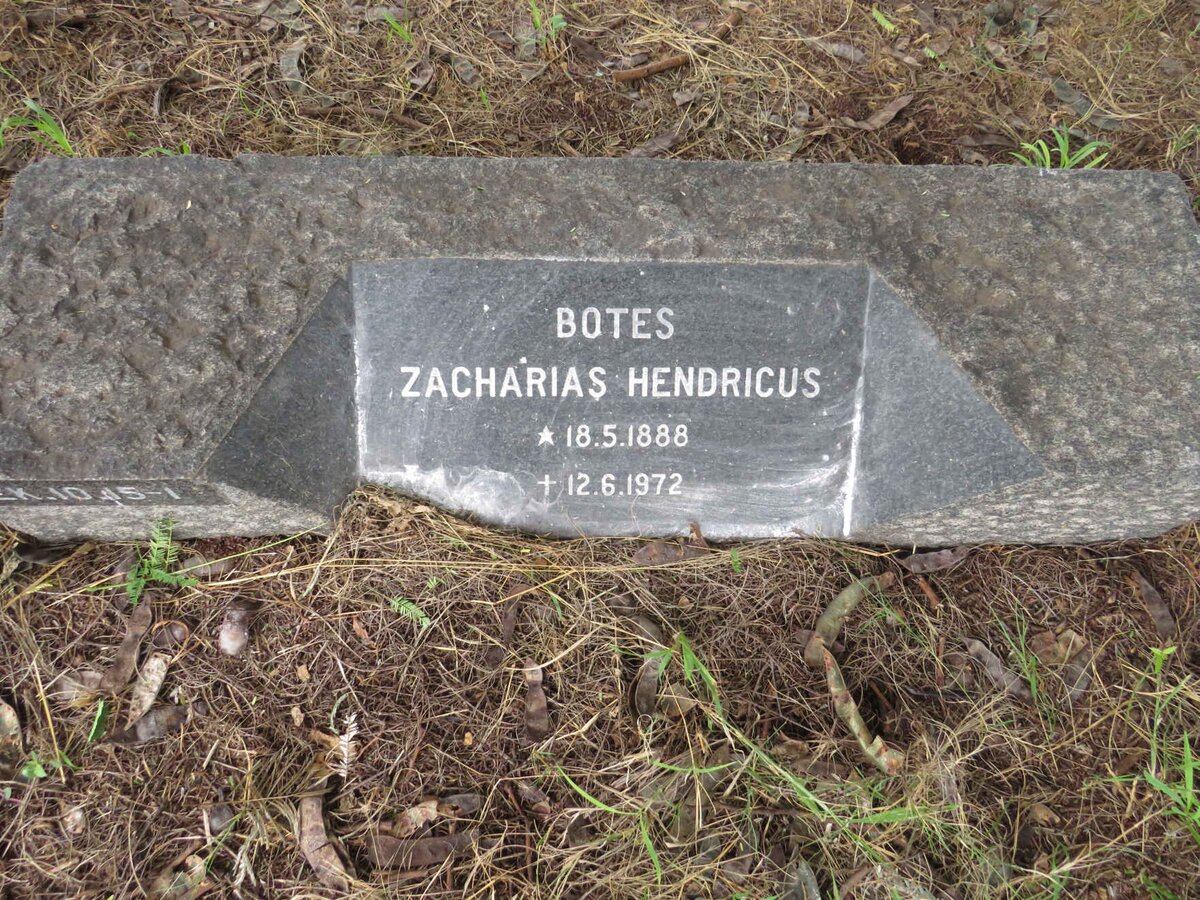 BOTES Zacharias Hendricus 1888-1972