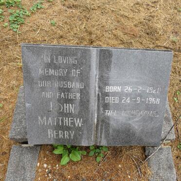 BERRY John Matthew 1920-1968