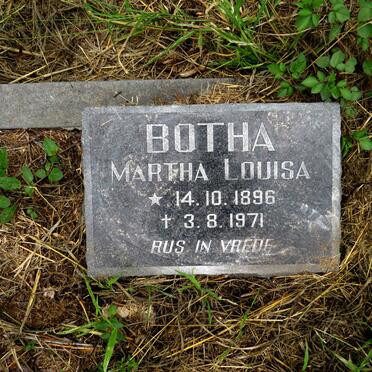 BOTHA Martha Louisa 1896-1971