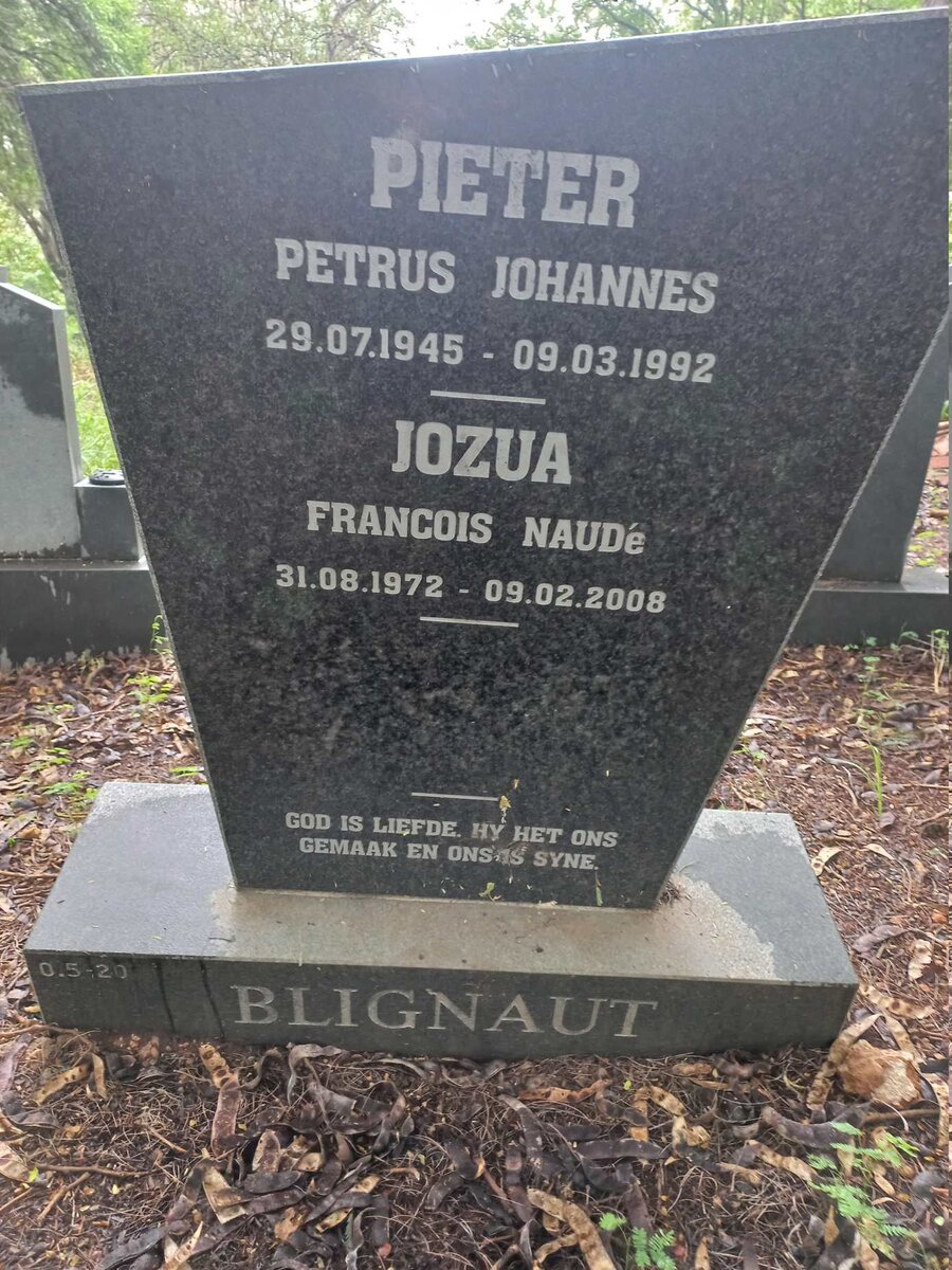 BLIGNAUT Pieter Petrus Johannes 1945-1992 :: NAUDE Jozua Francois 1972-2008