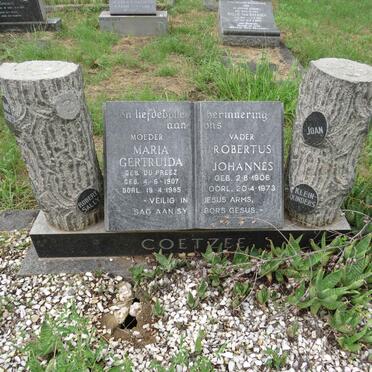 COETZEE Robertus Johannes 1906-1973 & Maria Gertruida nee DU PREEZ 1907-1985