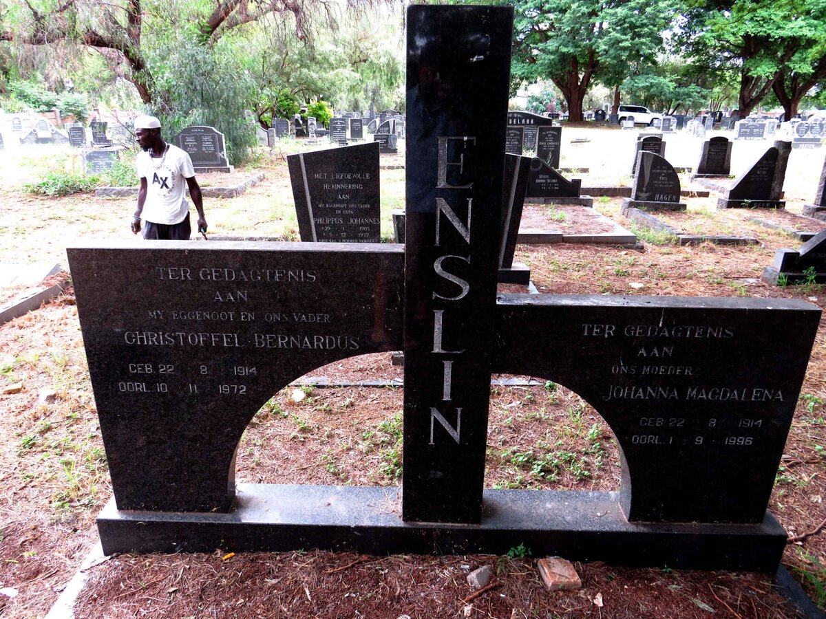 ENSLIN Christoffel Bernardus 1914-1972 & Johanna Magdalena 1914-1996