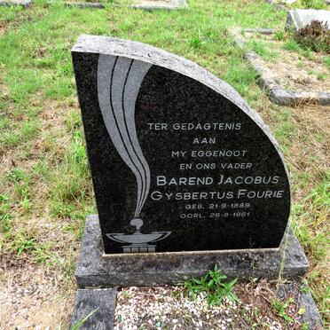 FOURIE Barend Jacobus Gysbertus 1889-1961