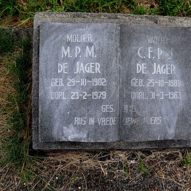 JAGER C.F.P.S., de 1889-1963 & M.P.M. 1902-1979
