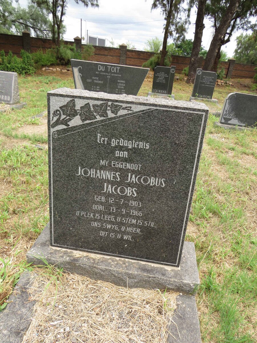 JACOBS Johannes Jacobus 1903-1966