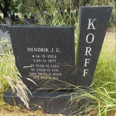 KORFF Hendrik J.G. 1924-1977