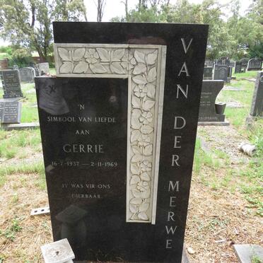 MERWE Gerrie, van der 1937-1969