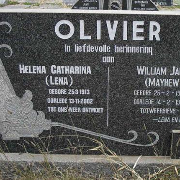 OLIVIER William James 1907-1965 &amp; Helena Catharina 1913-2002