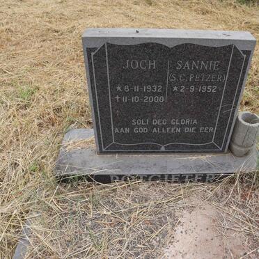 POTGIETER Joch 1932-2000 & Sannie nee PETZER 1952-