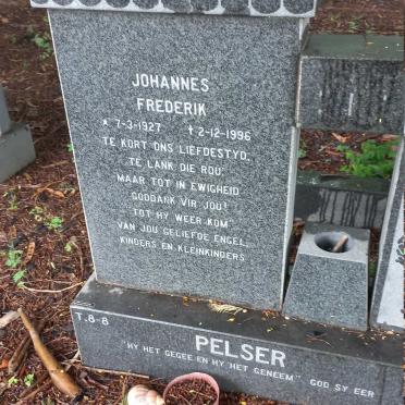 PELSER Johannes Frederik 1927-1996