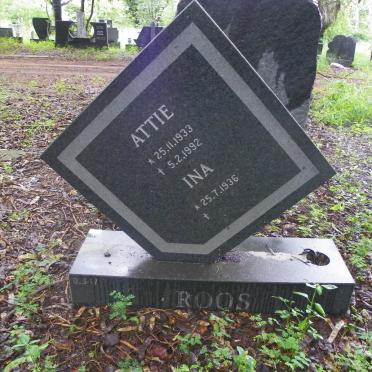 ROOS Attie 1933-1992 & Ina 1936-
