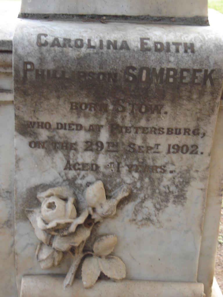 SOMBEEK Carolina Edith Phillipson nee STOW -1902