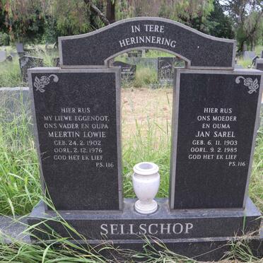SELLSCHOP Meertin Lowie 1902-1976 & Jan Sarel 1903-1985