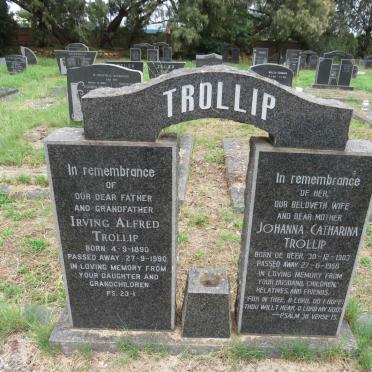 TROLLIP Irving Alfred 1890-1990 & Johanna Catharina DE BEER 1903-1966