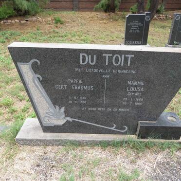 TOIT Gert Erasmus, du 1881-1967 & Louisa NEL 1889-1966