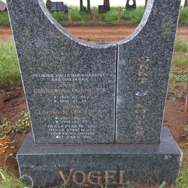 VOGEL Gerhardus Cornelius 1943-2004 & Louisa M. Christina 1947-1999