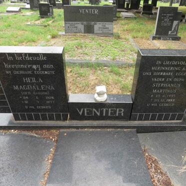 VENTER Stephanus Martinus 1935-1983 & Heila Magdalena nee BASSON 1928-1977