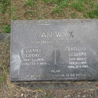 WYK Daniel Georg, van 1876-1971 & Christina Susanna VISSER 1889-1982
