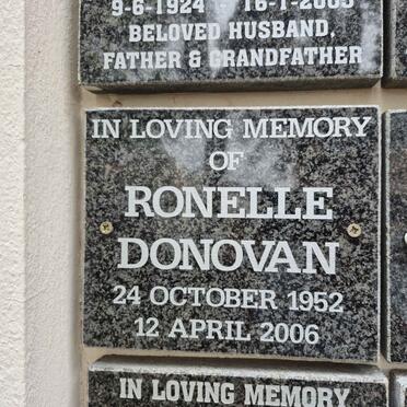 DONOVAN Ronelle 1952-2006