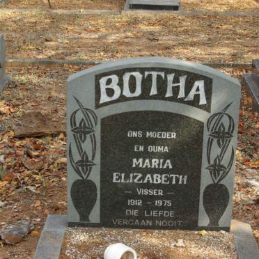 BOTHA Maria Elizabeth nee VISSER 1912-1975