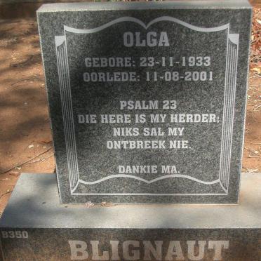 BLIGNAUT Olga 1933-2001