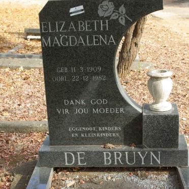 BRUYN Elizabeth Magdalena, de 1909-1982