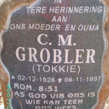 GROBLER C.M. 1926-1997