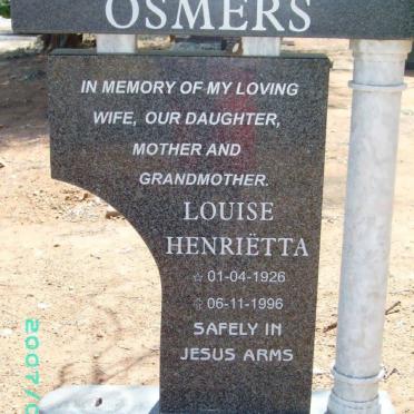 OSMERS Louisa Henrietta 1926-1996