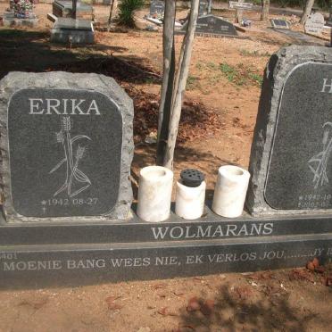 WOLMARANS Hans 1942-2002 &amp; Erika 1942-