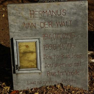 WALT Hermanus, van der 1940-1998