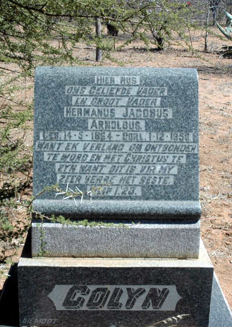 COLYN Hermanus Jacobus Arnoldus 1864-1953