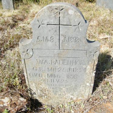 BADENHORST W.A. 1854-1898