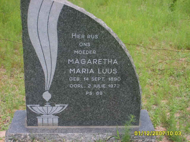 LUUS Magaretha Maria 1890-1972