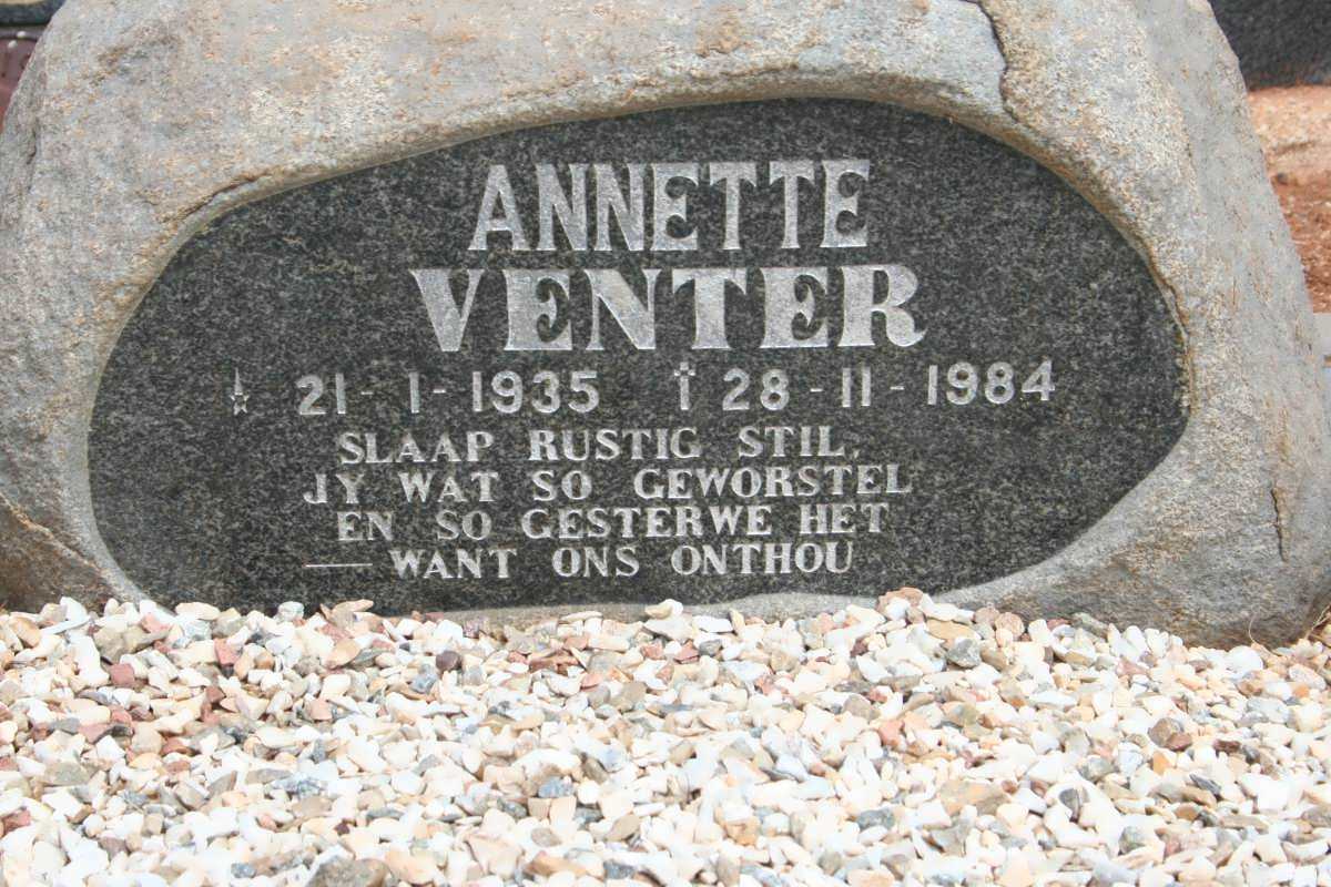 VENTER Annette 1935-1984