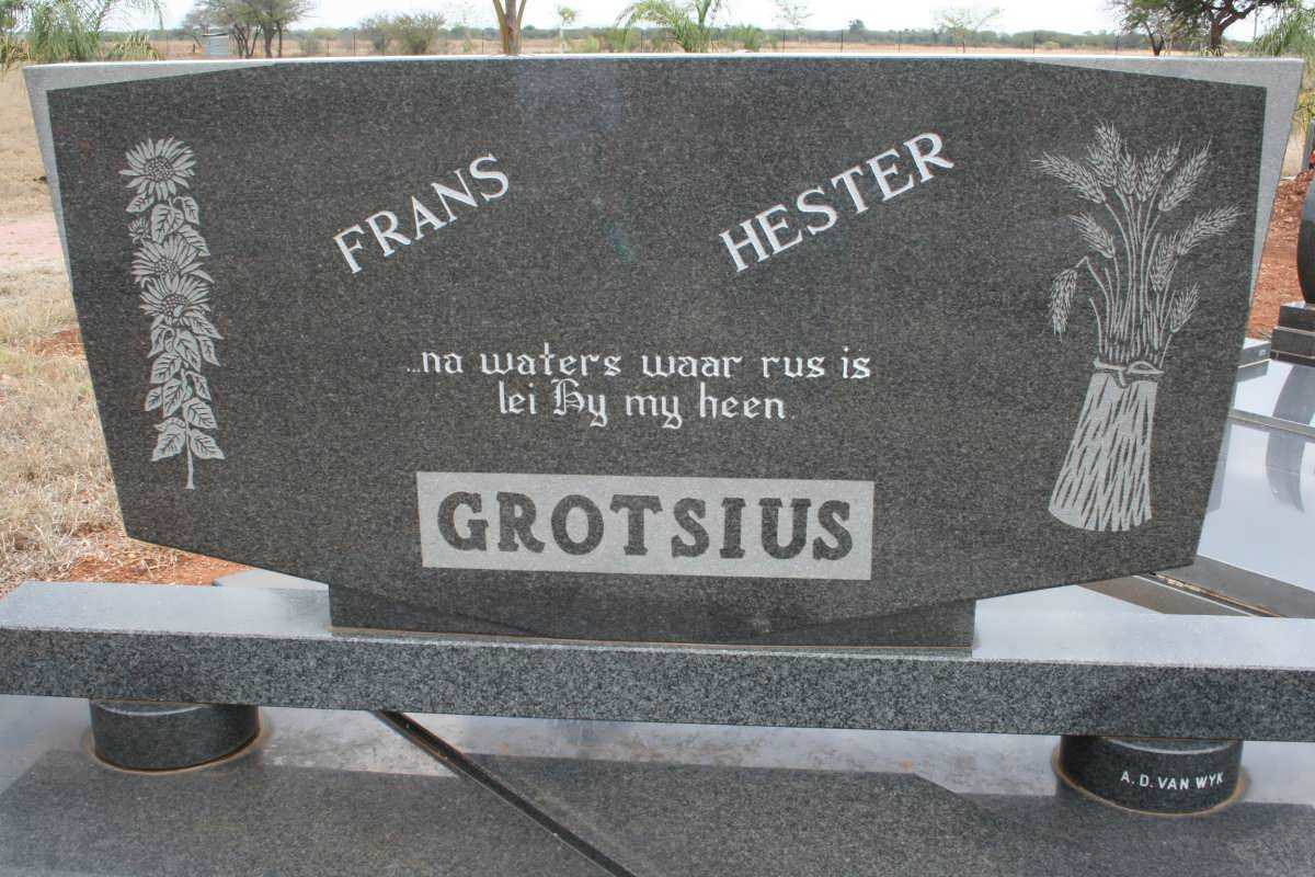 GROTSIUS Frans &amp; Hester